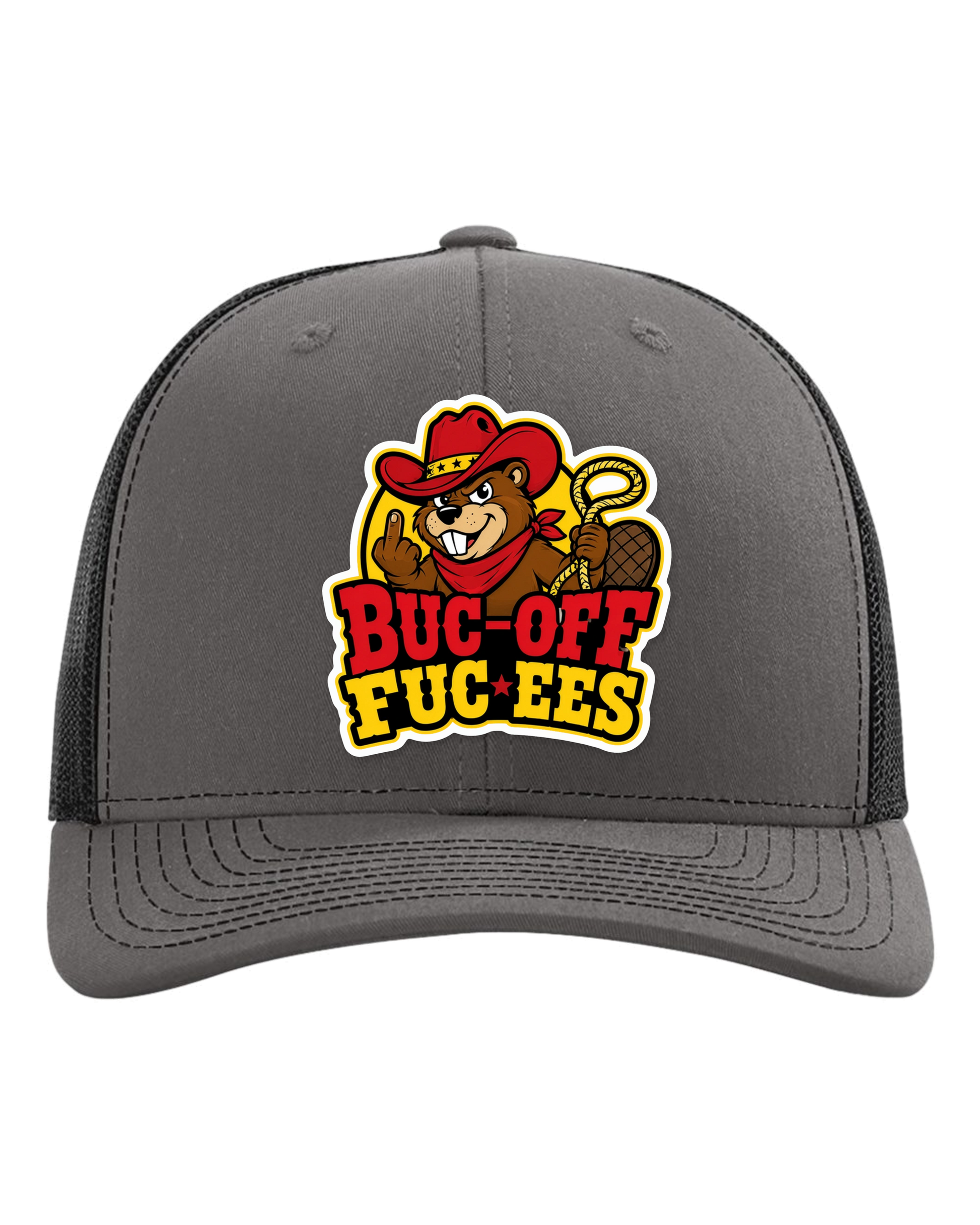 BUC-OFF FUC-EES Parody Leather Patch Hat 