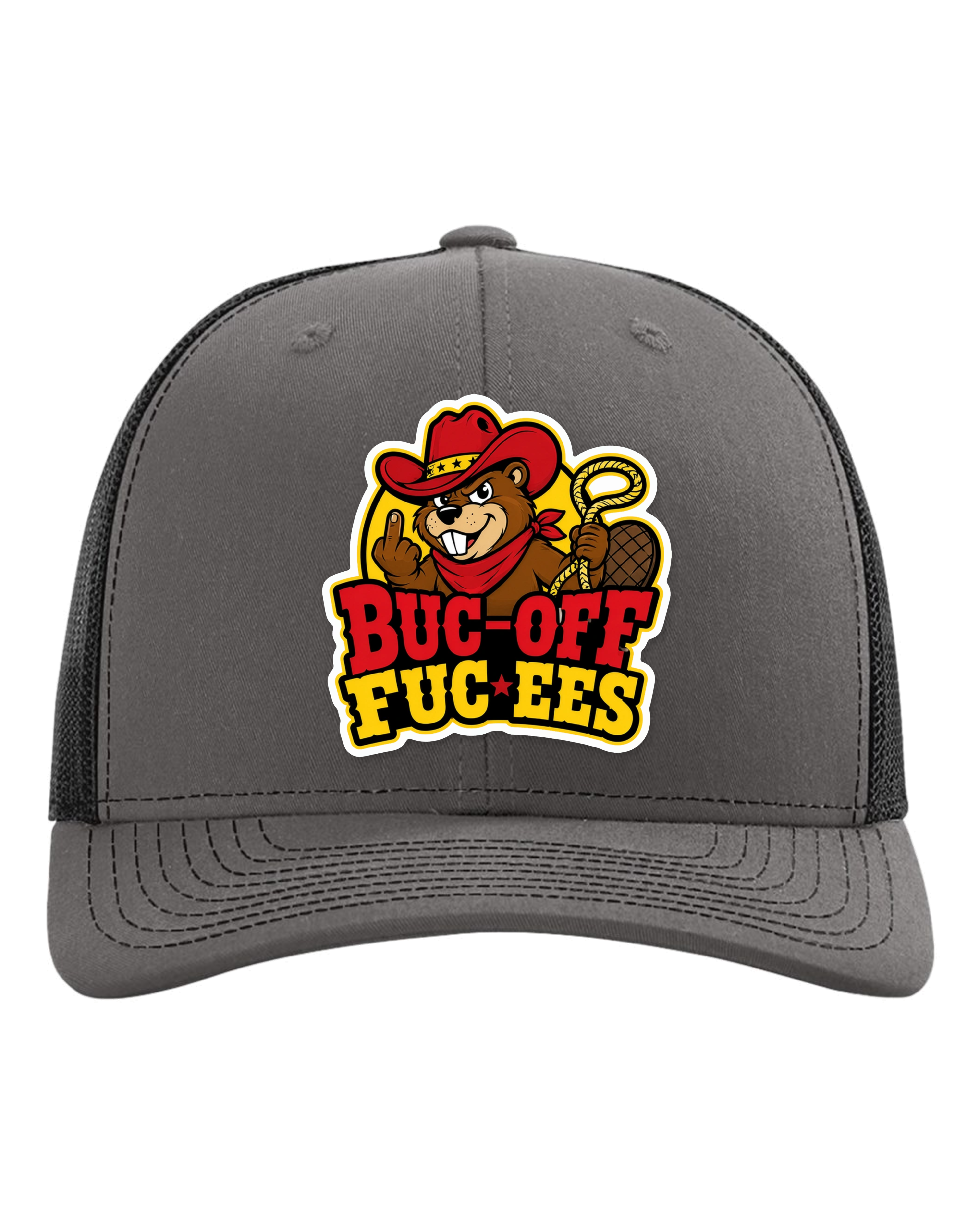 BUC-OFF FUC-EES Parody Leather Patch Hat 