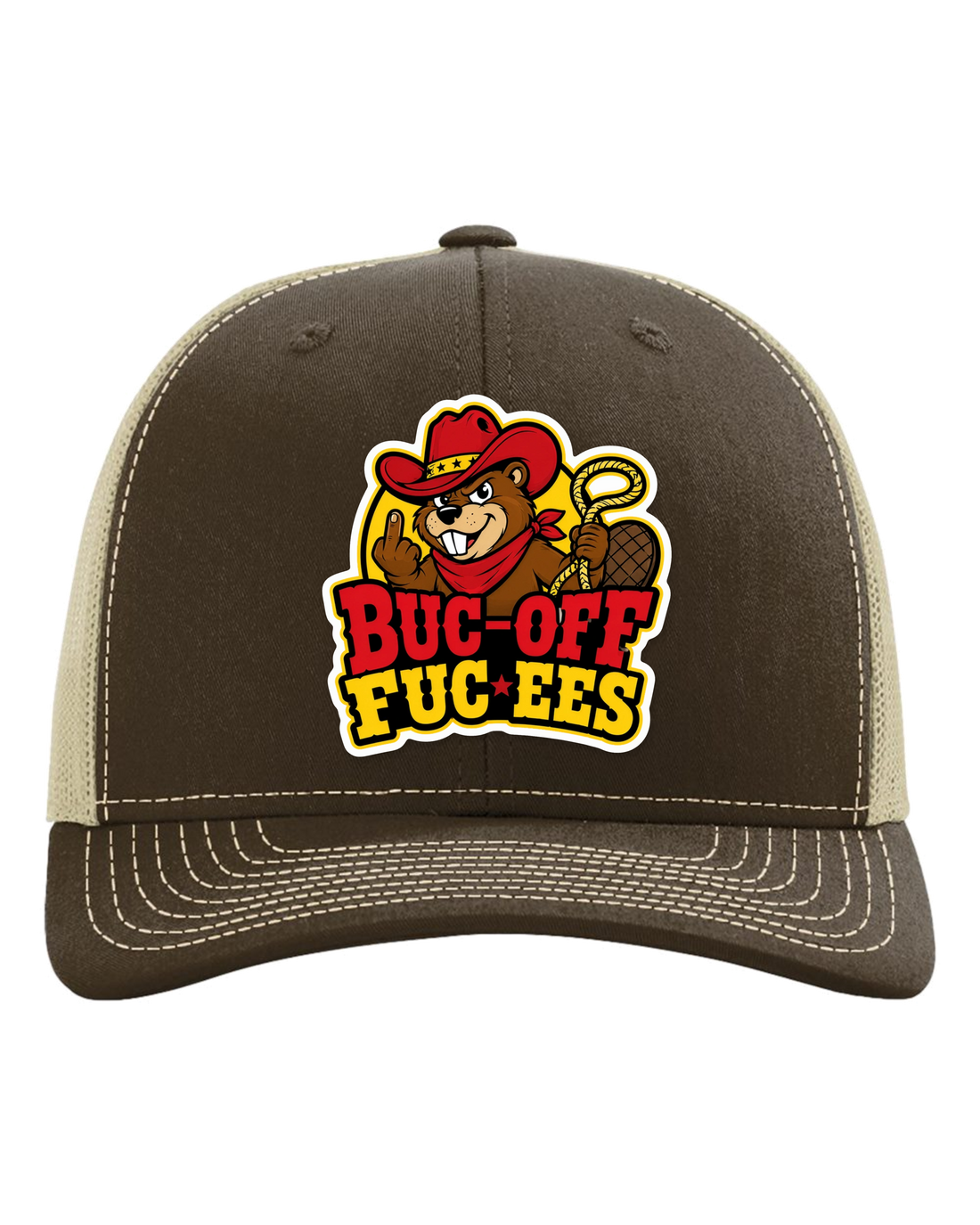 BUC-OFF FUC-EES Parody Leather Patch Hat 