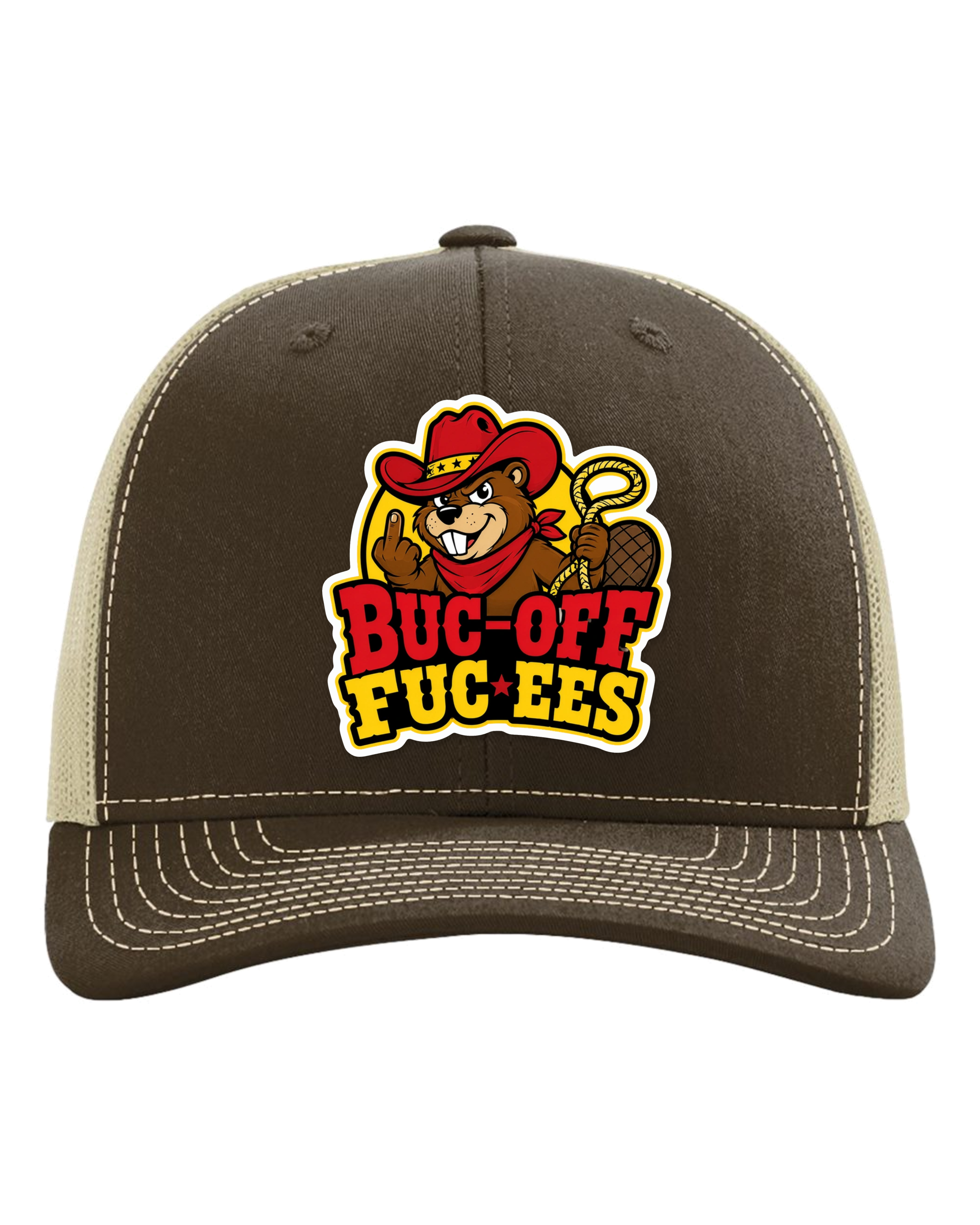 BUC-OFF FUC-EES Parody Leather Patch Hat 