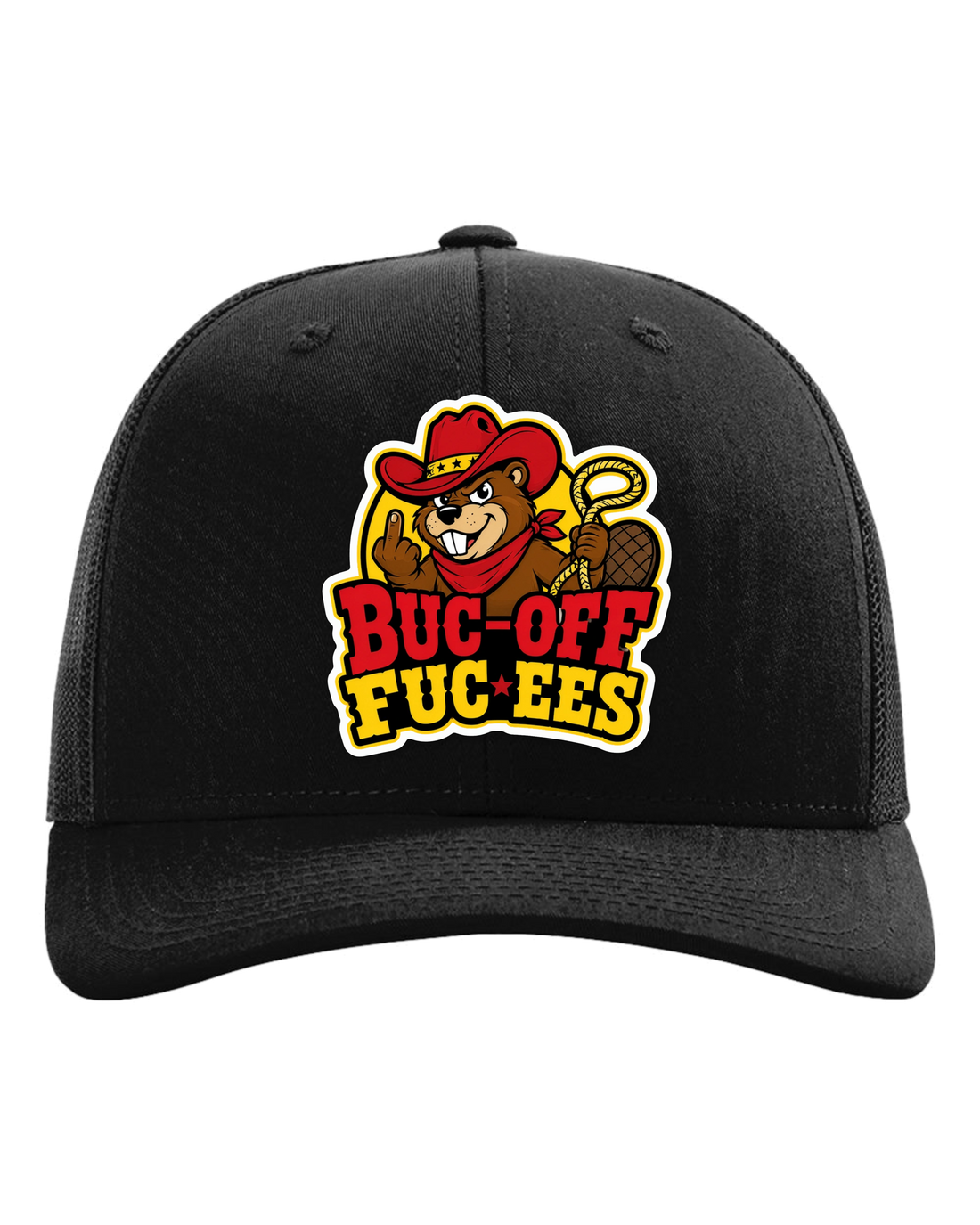 BUC-OFF FUC-EES Parody Leather Patch Hat 