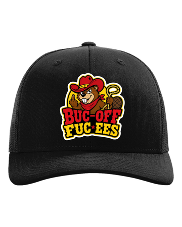 BUC-OFF FUC-EES Parody Leather Patch Hat 