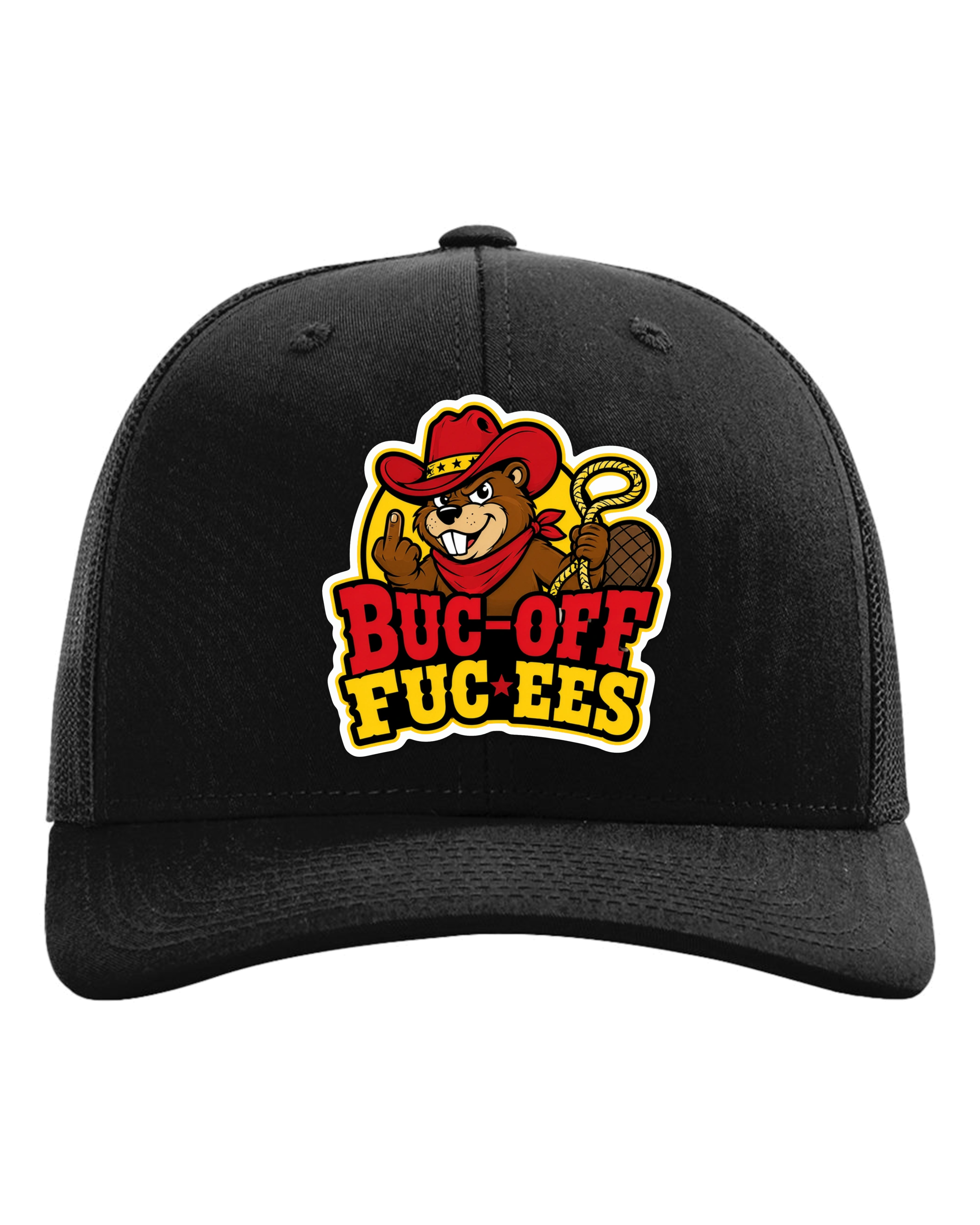 BUC-OFF FUC-EES Parody Leather Patch Hat 