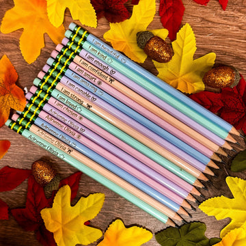 10 Pack Back to School Engraved Ticonderoga Pencils with Pencil Pouch 