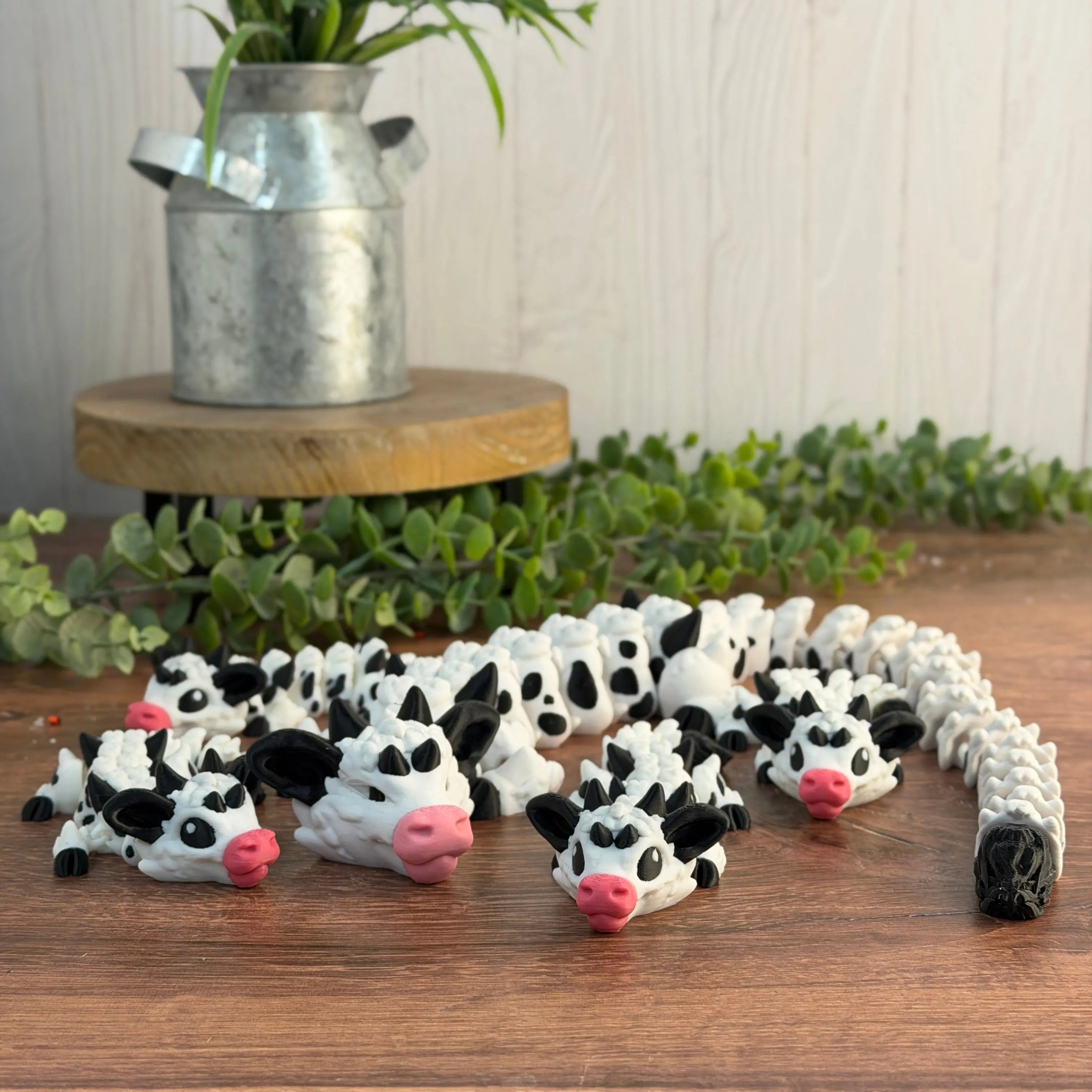 3D Printed Articulated Cow Dragons 