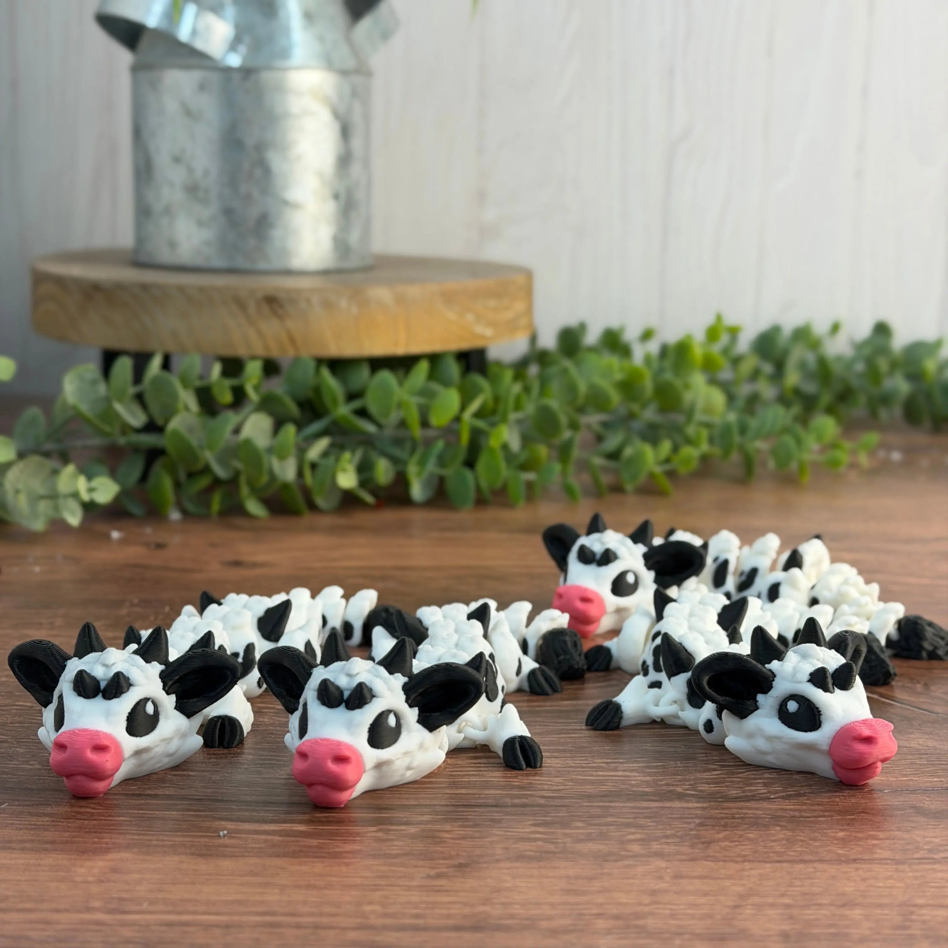 3D Printed Articulated Cow Dragons 