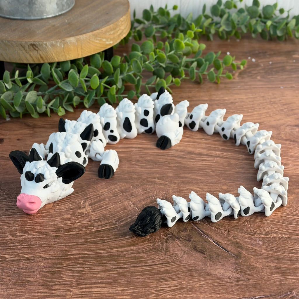 3D Printed Articulated Cow Dragons 