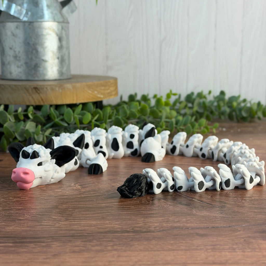 3D Printed Articulated Cow Dragons 