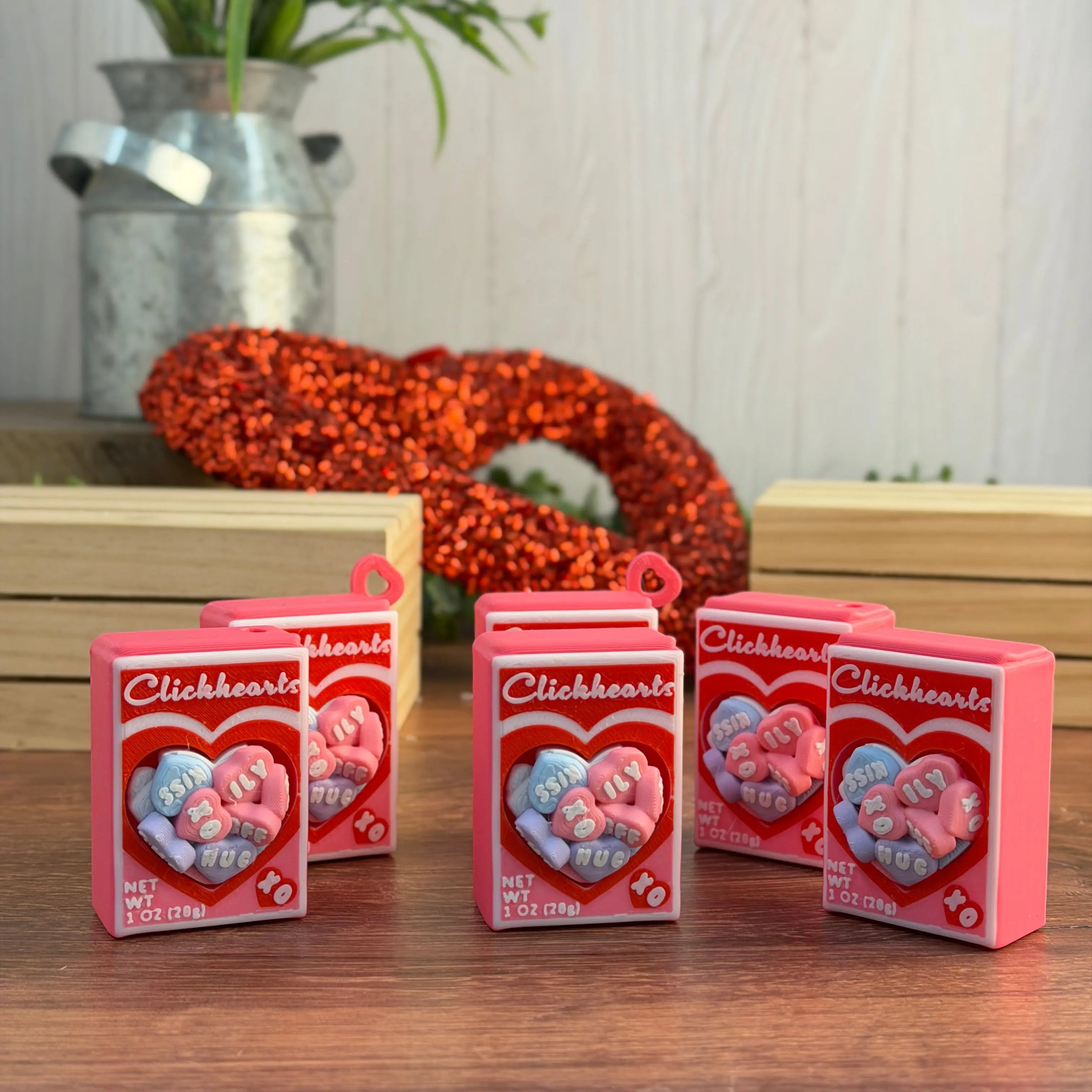 3D Printed ClickHearts Clicker Fidget 