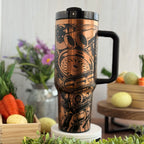 American Muscle Car Guy Tumbler Black to Copper 40oz 