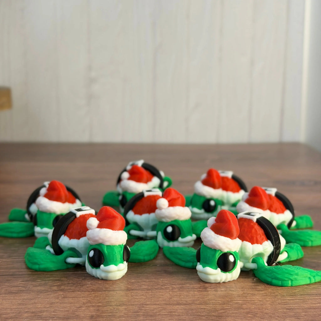 Baby Santa Turtle (Santurtle) – 3D Printed Articulated Toy 