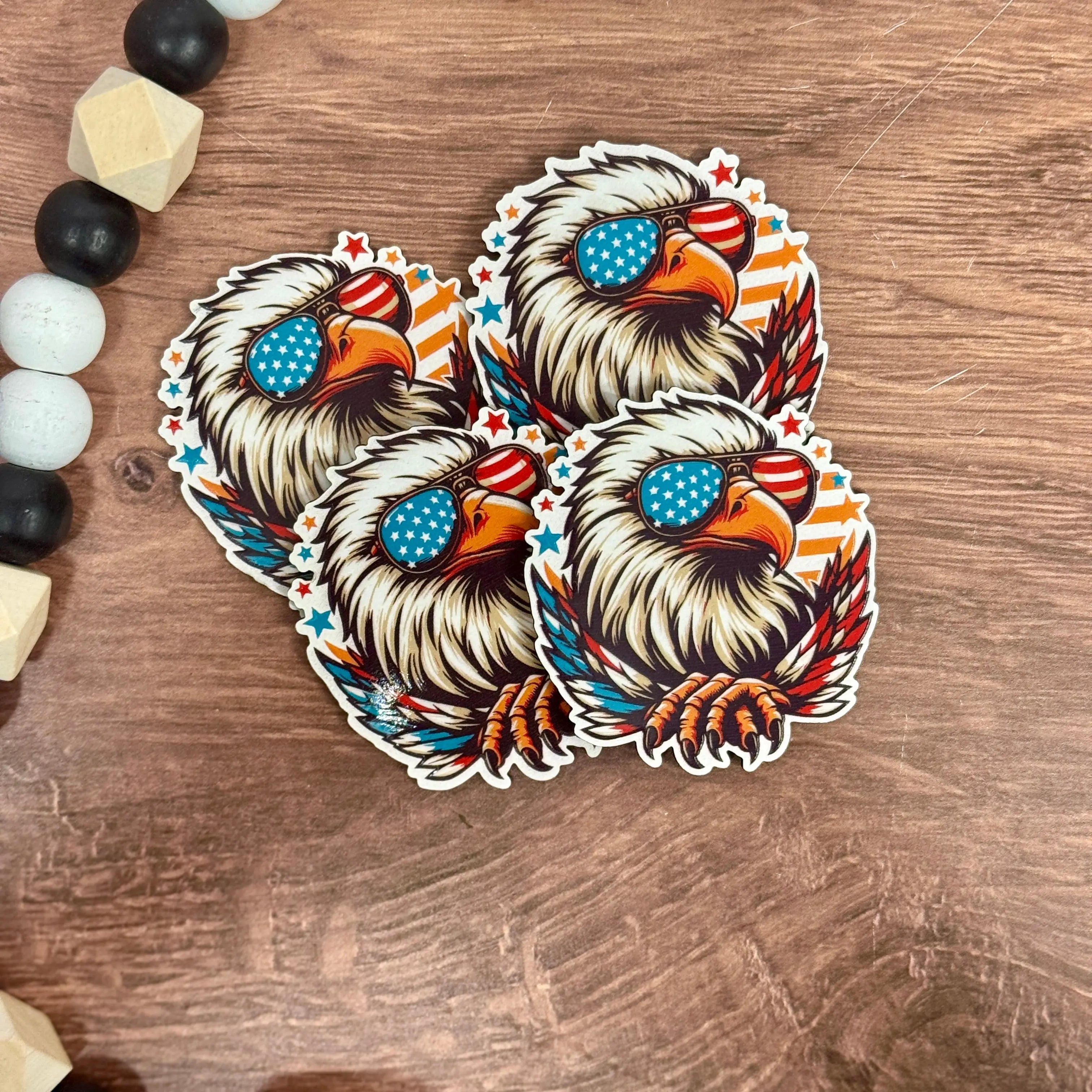 Bald Eagle Aviators | USA | UV Printed Leather Hat Patch 