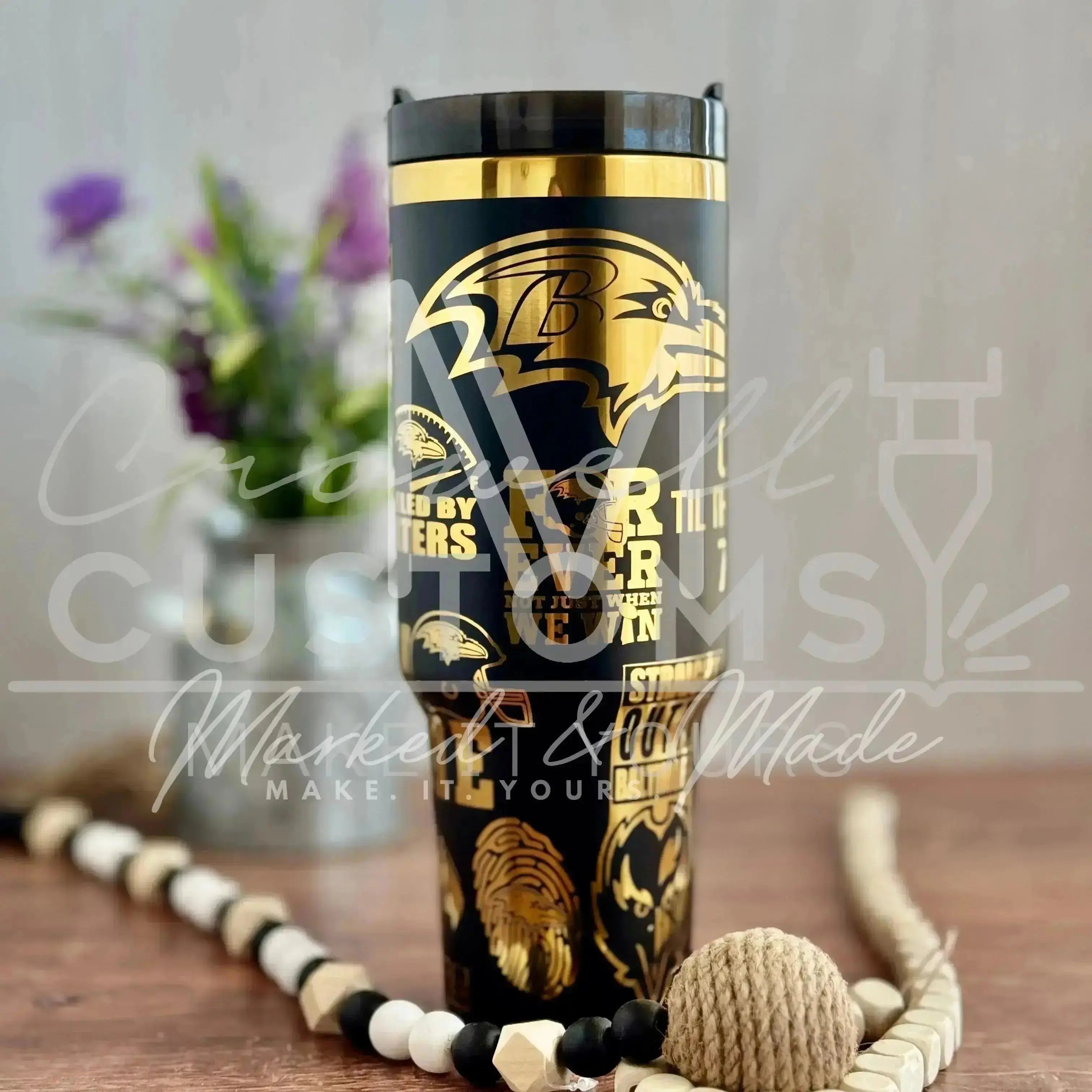 Baltimore Ravens NFL  Quencher Tumbler (30oz, 40oz, + Stanleys)