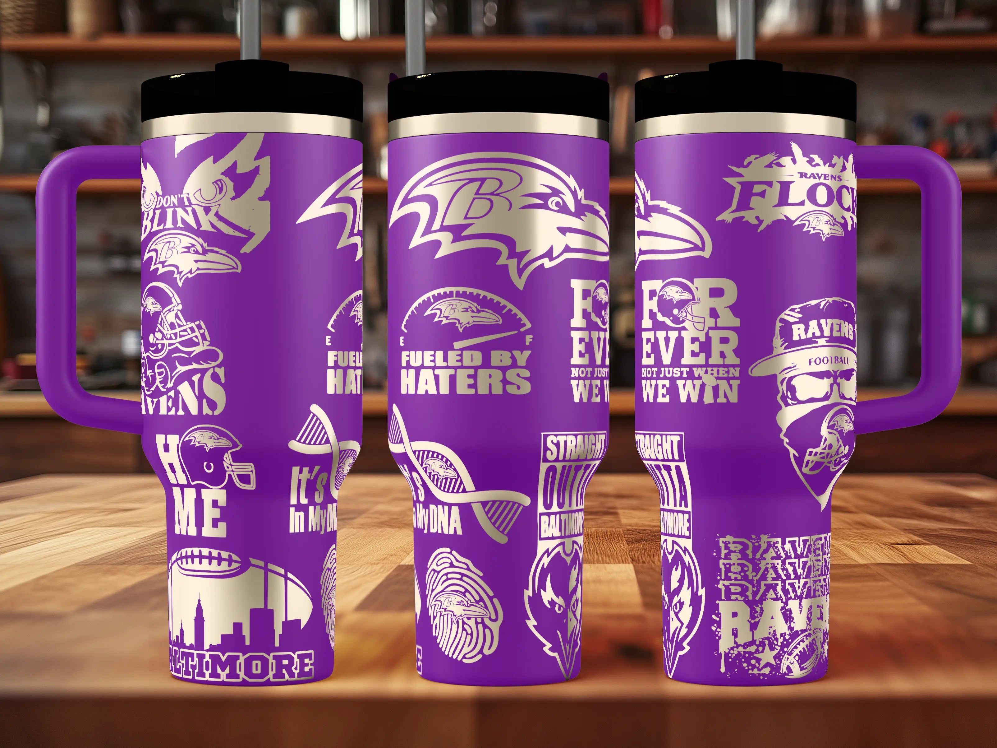 Baltimore Ravens NFL Tumbler (v2) | 40oz, 30oz, Stanleys, 20oz, 16oz, 14oz, 10oz 
