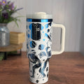 Baseball Tumbler White to Blue 40 oz tumbler 