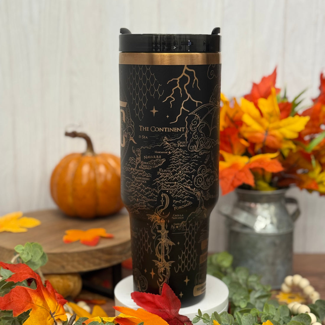 Basgiath War College (Empyrean) Engraved Black to Copper Tumbler 40oz 