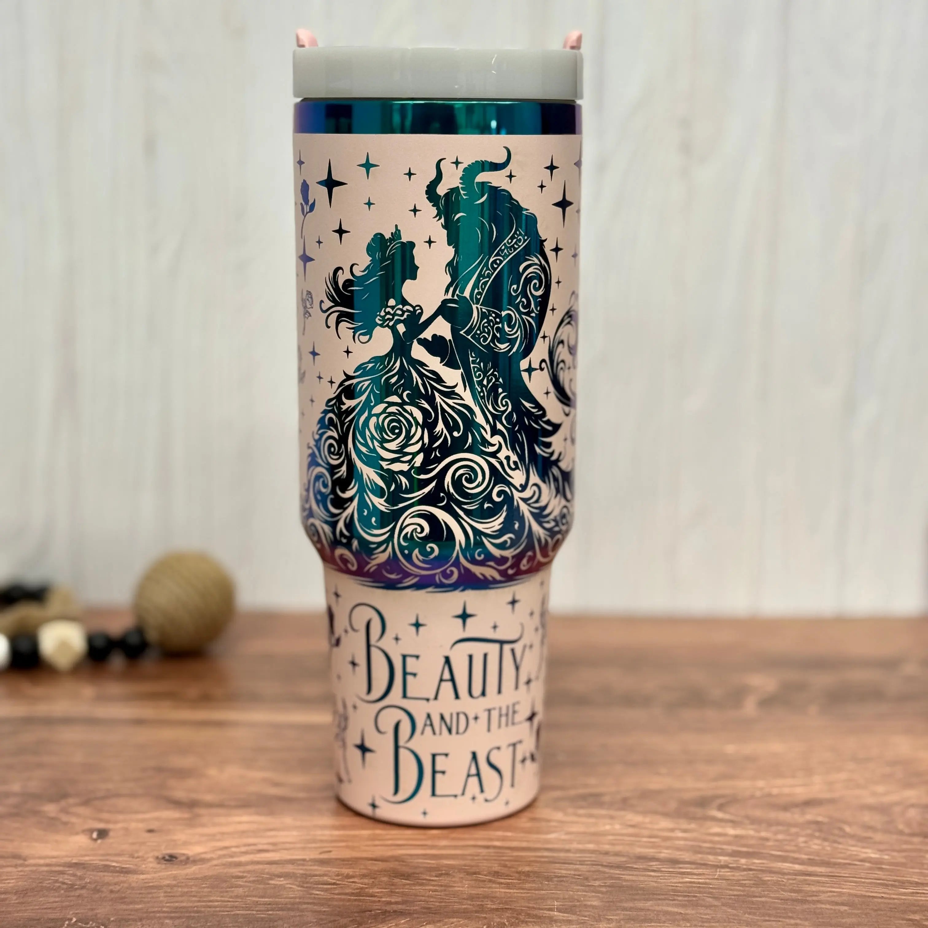 Belle Elegant Beauty and the Beast Pink to Rainbow 