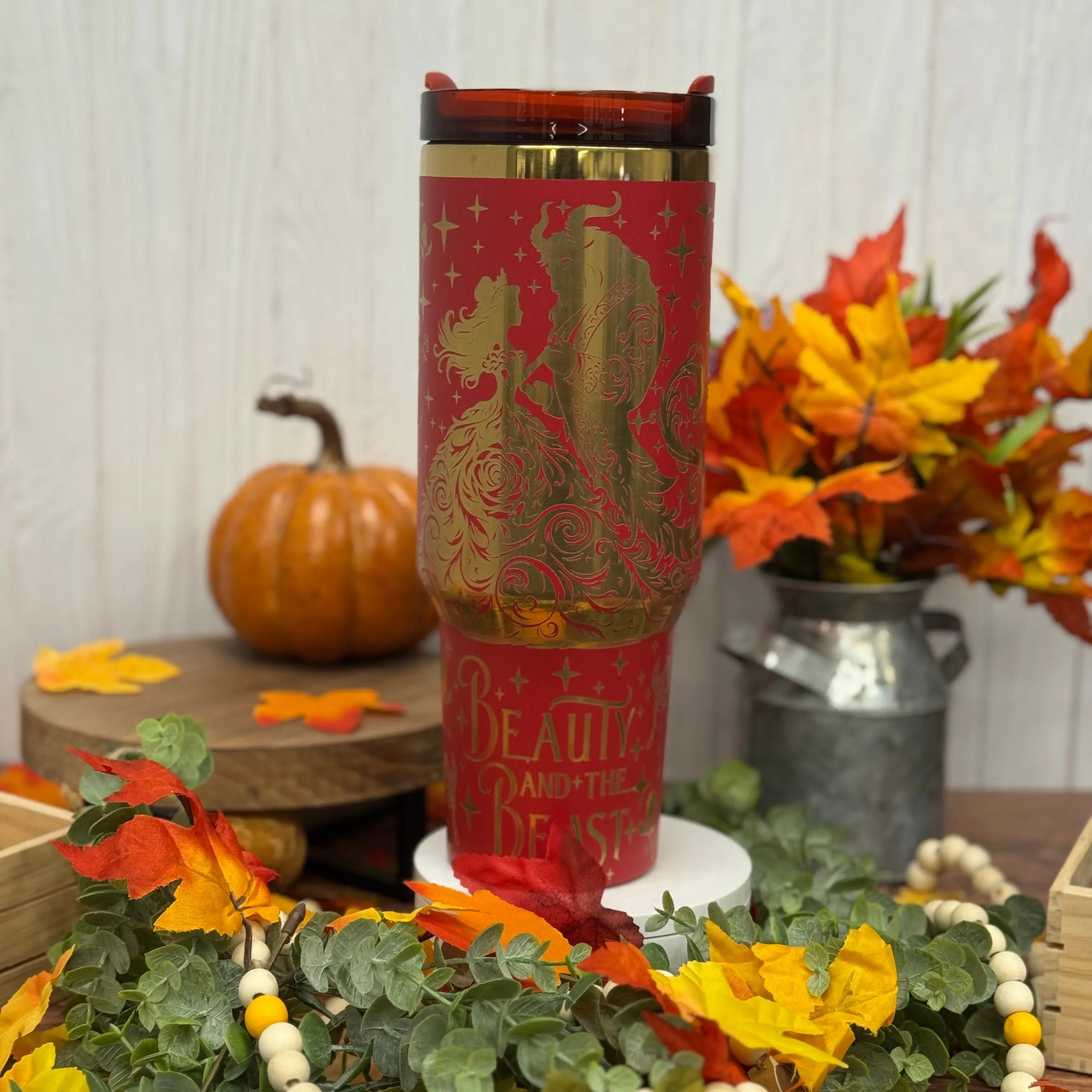 Belle Elegant Beauty and the Beast Red to Gold 