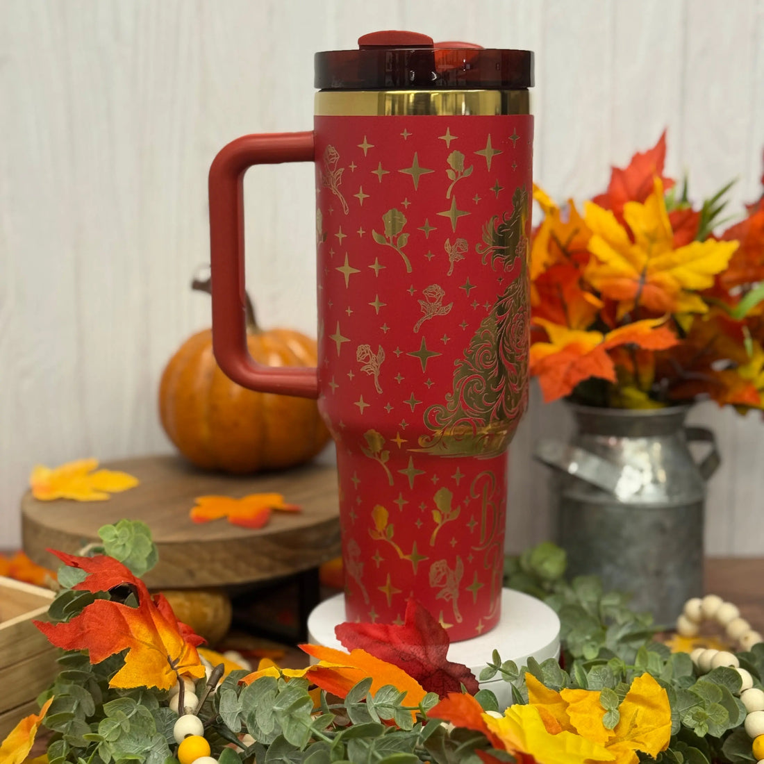 Belle Elegant Beauty and the Beast Red to Gold 