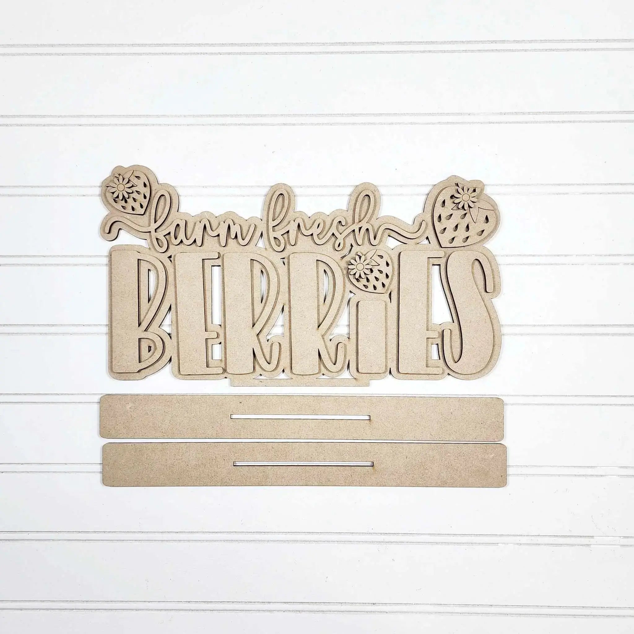 Berry Sweet Strawberry Word Art Shelf Sitter 