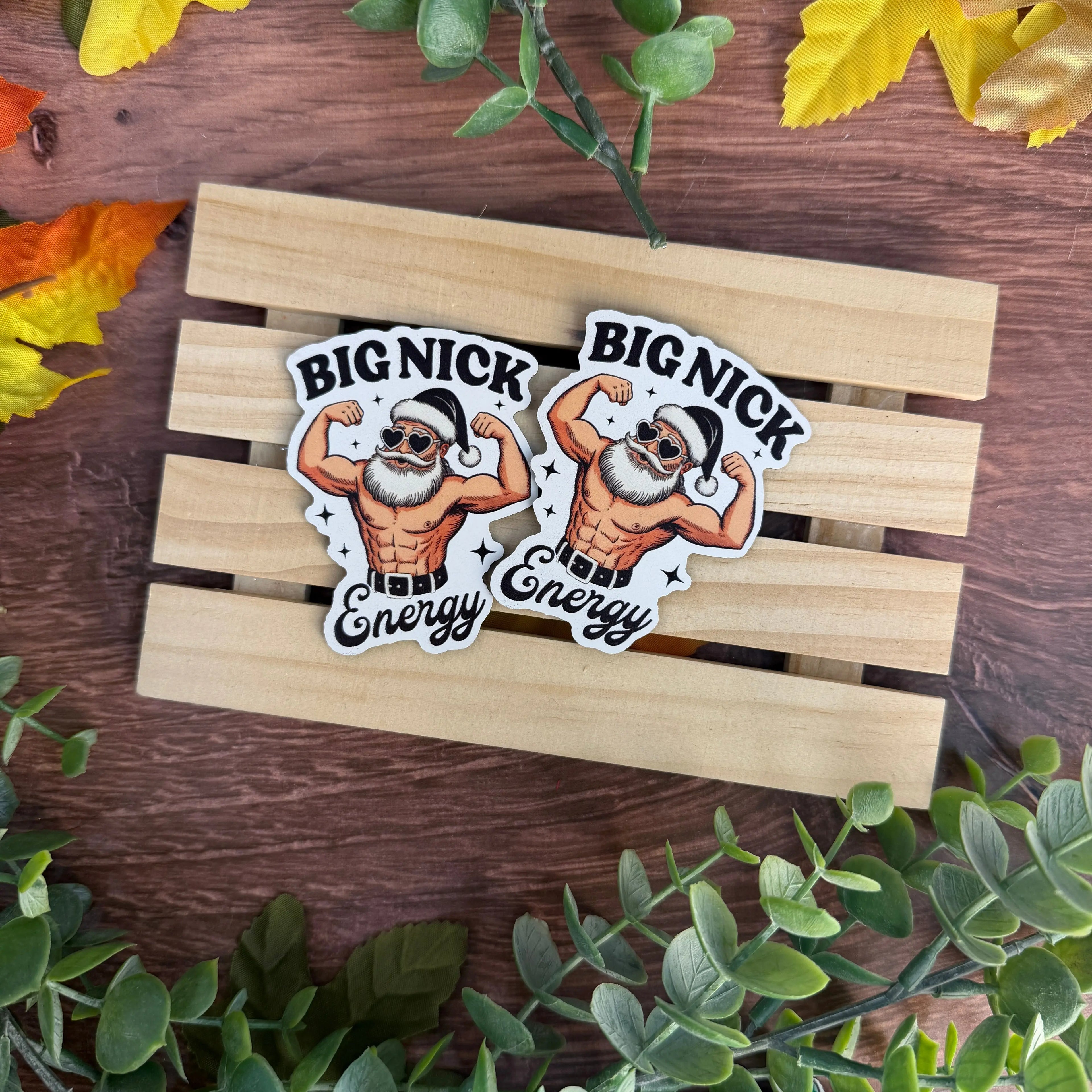 Big Nick Energy (Santa) | UV Printed Leather Hat Patch 