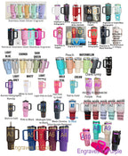 a poster with a bunch of different types of coffee mugs
