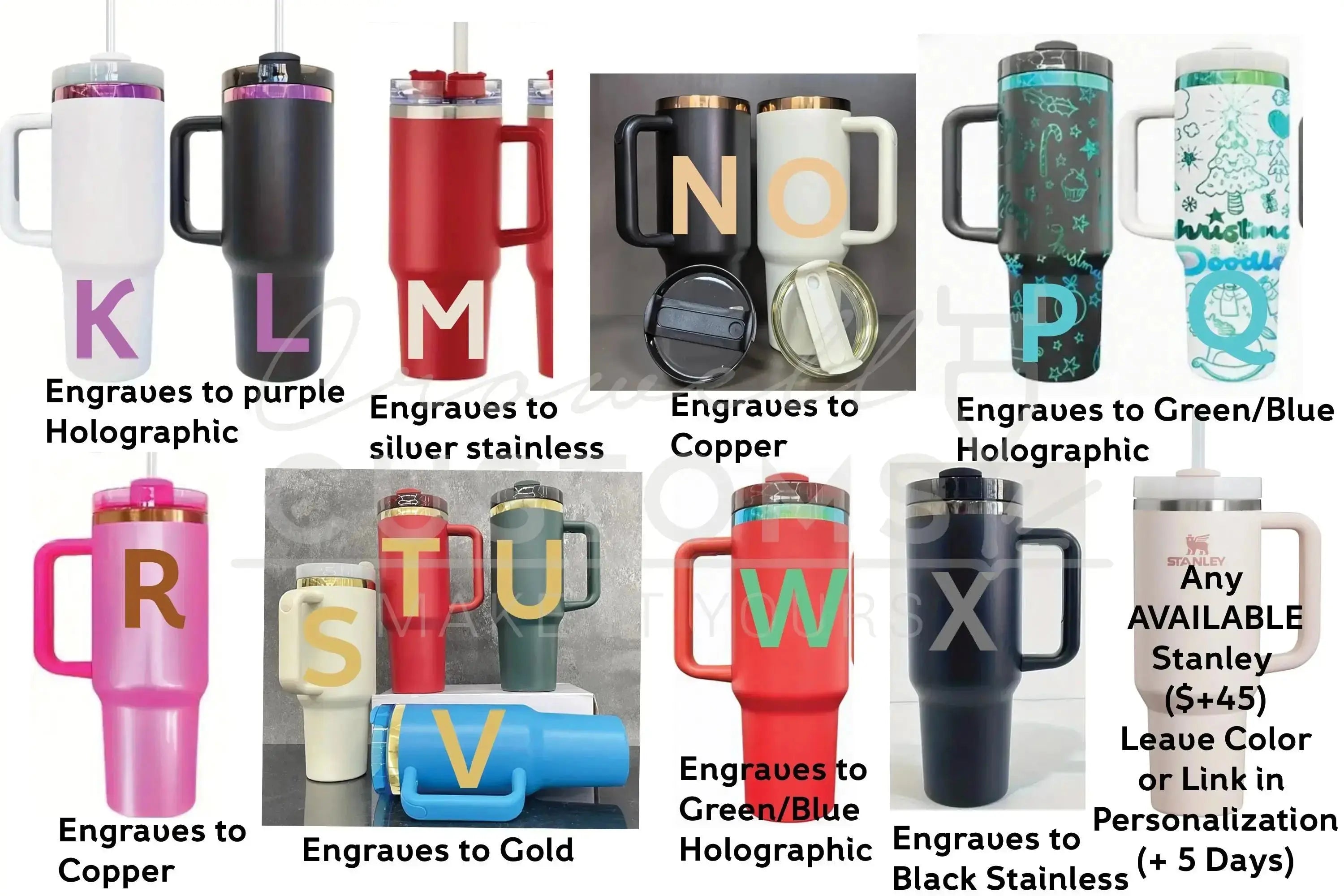 Blank 40 oz Tumblers - Over 35 Colors! (Stanley Dupe)