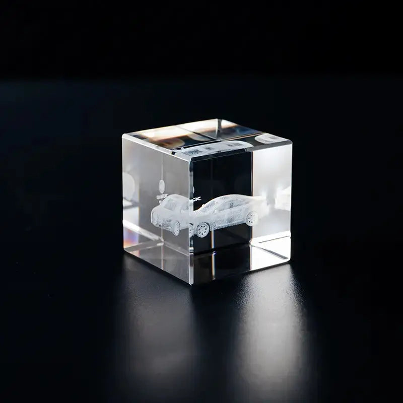 Blank K9 Crystal Blocks & Spheres (w/ USB LED Base + Gift Box) — Ready for Inner Engraving 