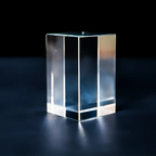 Blank K9 Crystal Blocks & Spheres (w/ USB LED Base + Gift Box) — Ready for Inner Engraving 