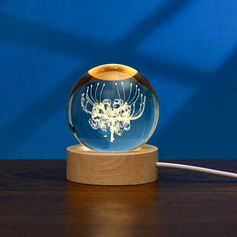 Blank K9 Crystal Blocks & Spheres (w/ USB LED Base + Gift Box) — Ready for Inner Engraving 