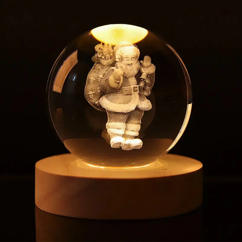 Blank K9 Crystal Blocks & Spheres (w/ USB LED Base + Gift Box) — Ready for Inner Engraving 