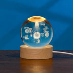 Blank K9 Crystal Blocks & Spheres (w/ USB LED Base + Gift Box) — Ready for Inner Engraving 