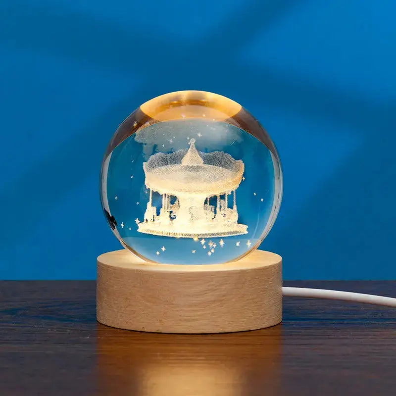 Blank K9 Crystal Blocks & Spheres (w/ USB LED Base + Gift Box) — Ready for Inner Engraving 