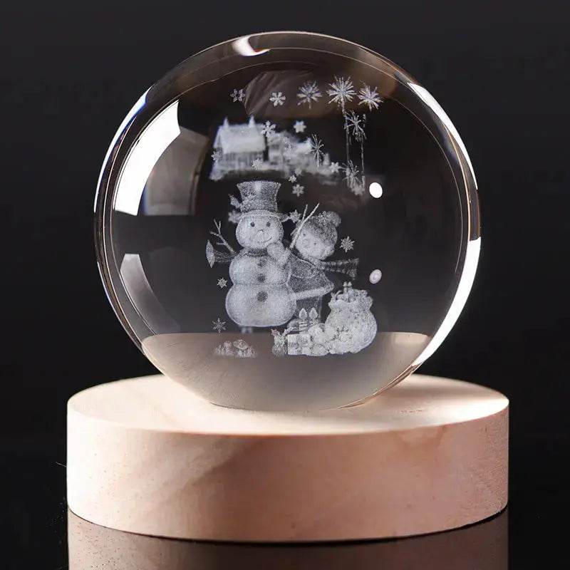 Blank K9 Crystal Blocks & Spheres (w/ USB LED Base + Gift Box) — Ready for Inner Engraving 