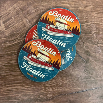 Boatin’ & Floatin’ | UV Printed Leather Hat Patch 