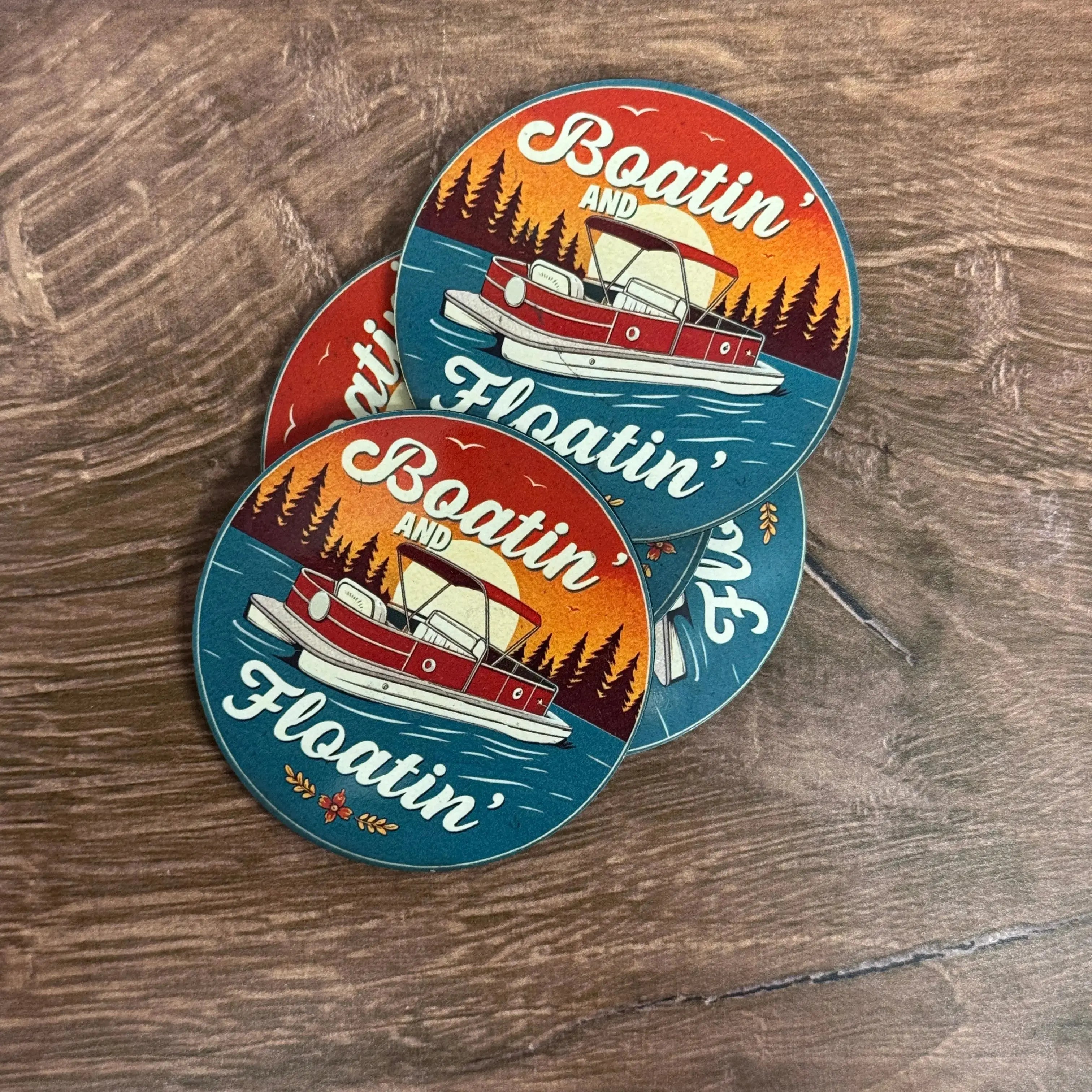 Boatin’ & Floatin’ | UV Printed Leather Hat Patch 