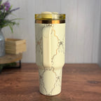 Bows and Ribbon Tumbler Cream to Copper 