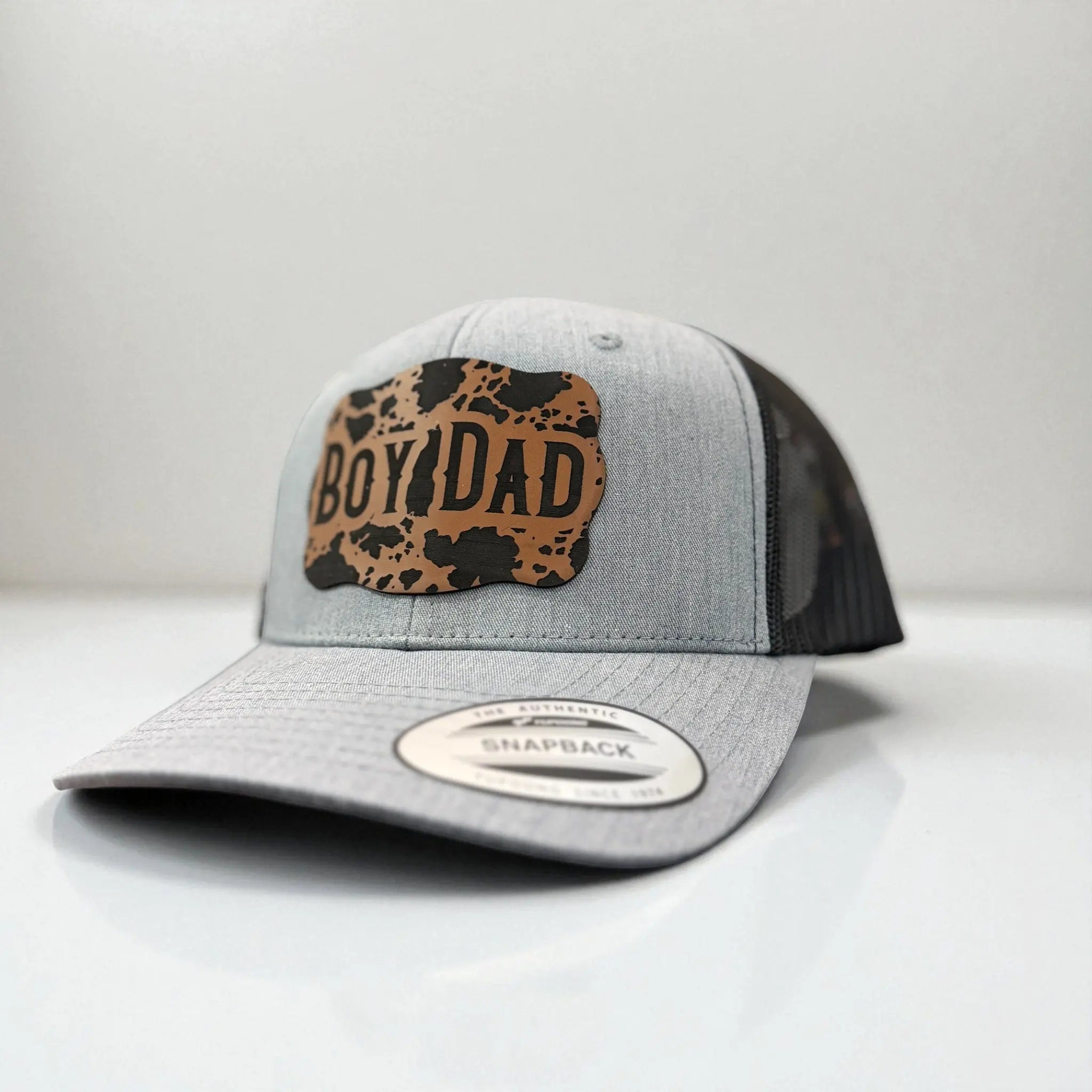 Boy Dad with Cowprint - Custom Patch Hat 