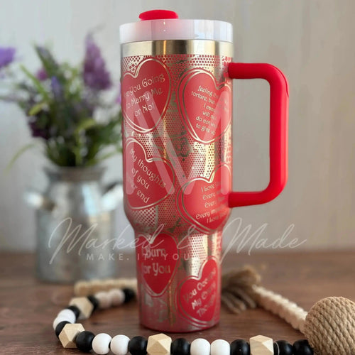 Bridgerton Conversation Hearts Quencher Tumbler (30oz, 40oz, + Stanleys)