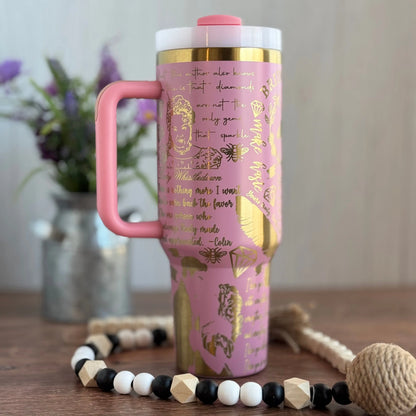 Bridgerton S3 Pink & Gold 40oz Tumbler 