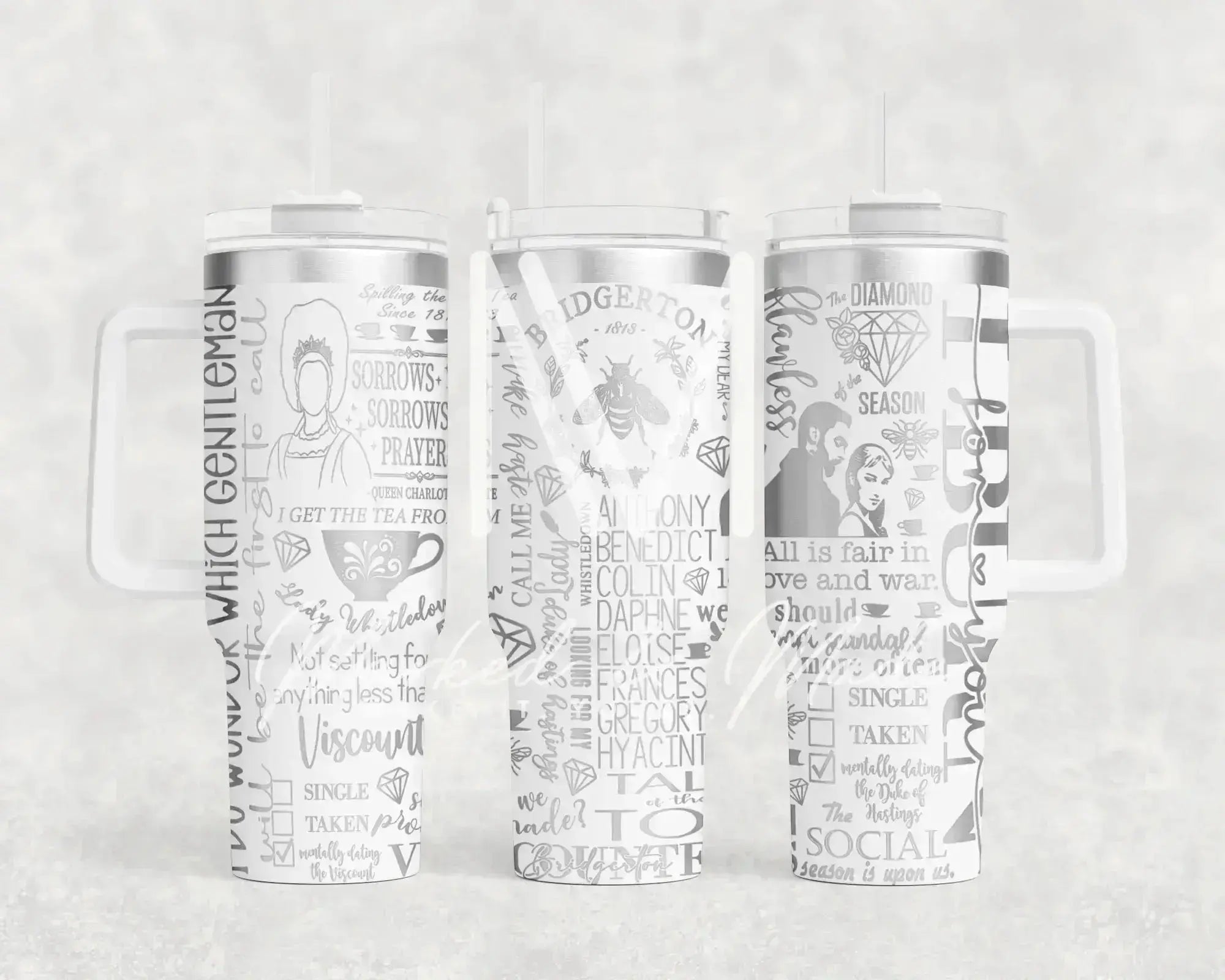 Bridgerton Talk of the Ton Quencher Tumbler (30oz, 40oz, + Stanleys)