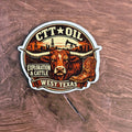 CTT Oil Exploration and Cattle LLC (v2) - Land Man | UV Printed Leather Hat Patch 