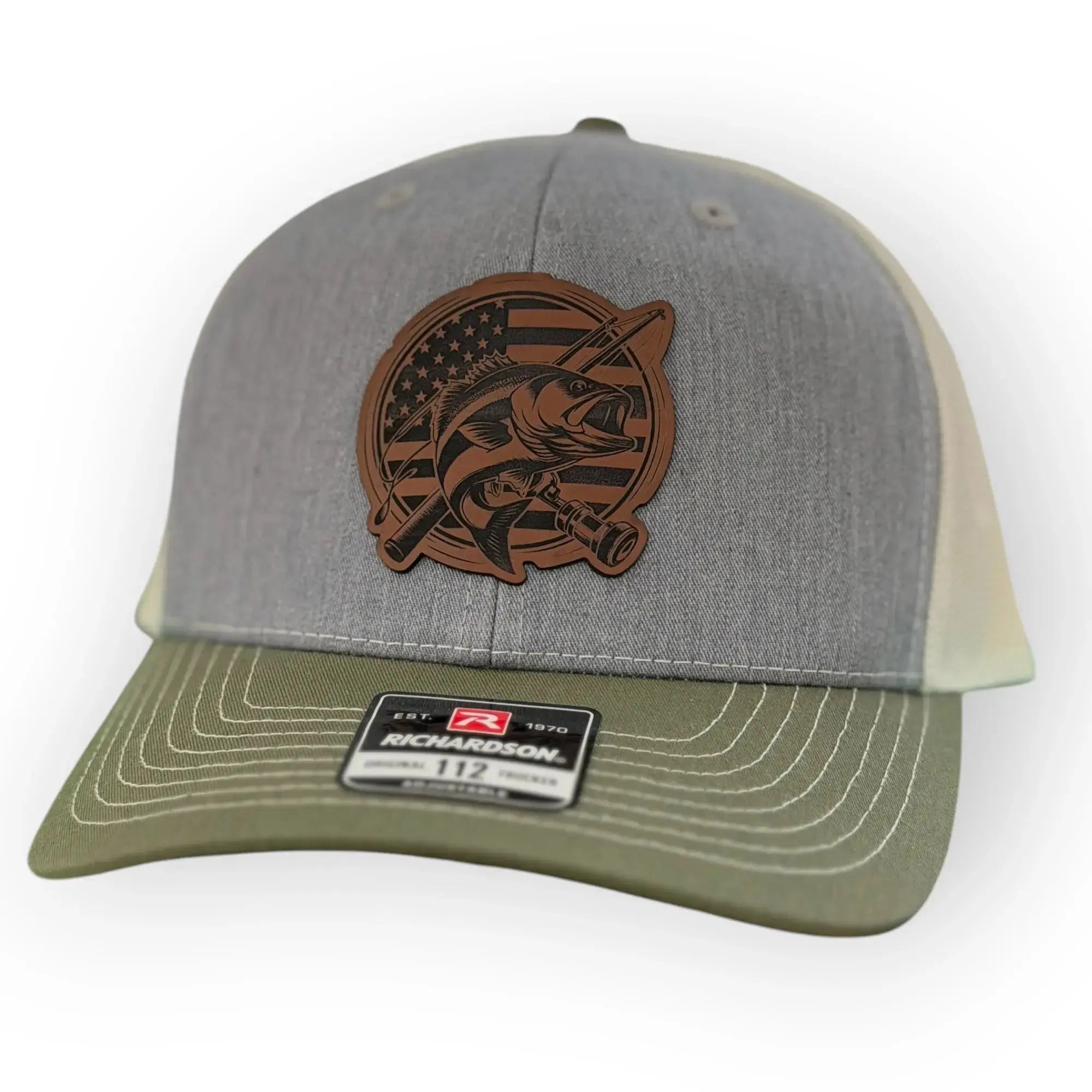 Bass Fishing USA Flag– Custom Patch Hat 