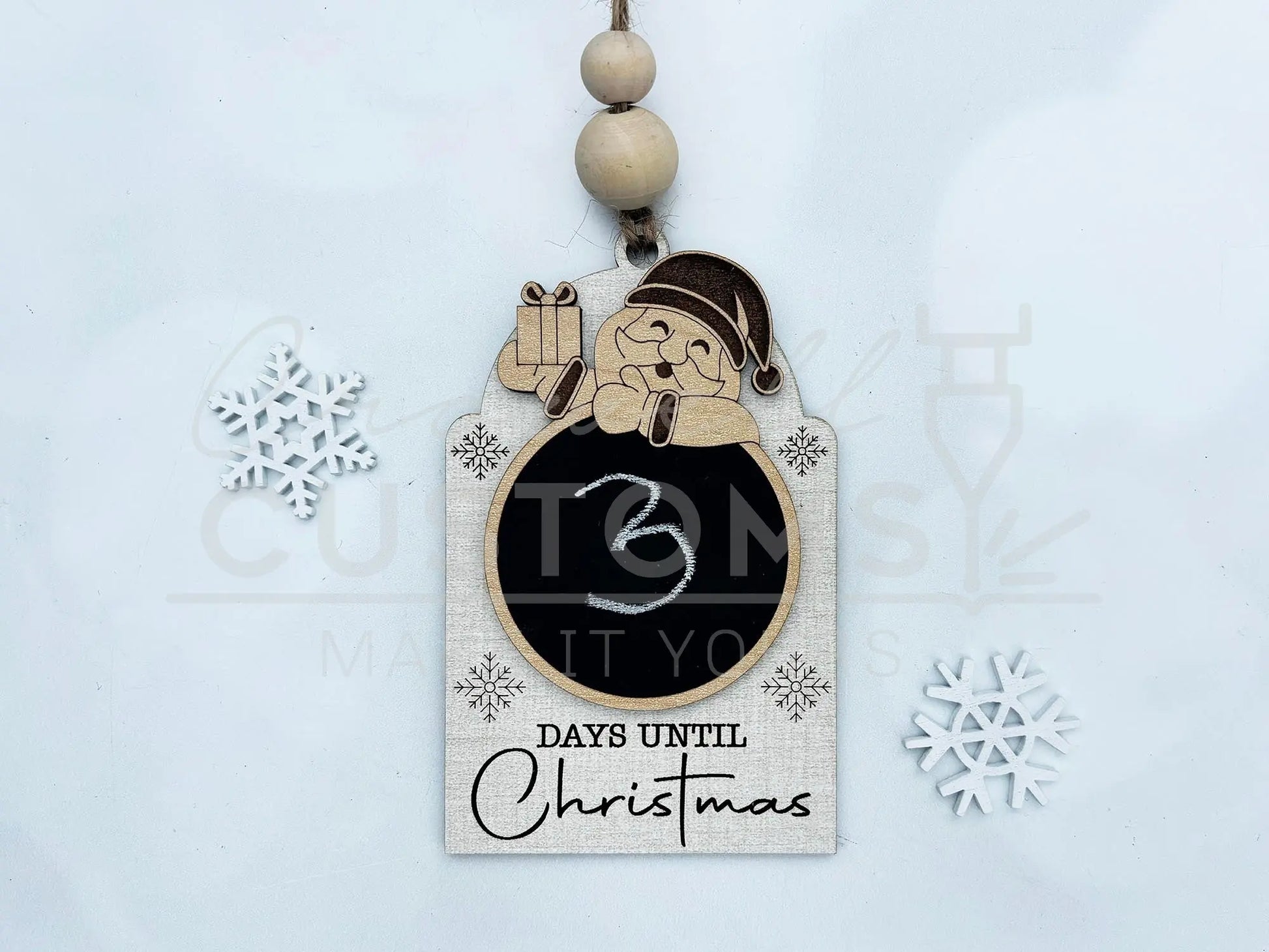 Christmas Countdown Chalkboard Ornament 