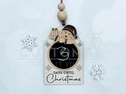 Christmas Countdown Chalkboard Ornament 