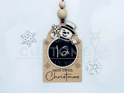 Christmas Countdown Chalkboard Ornament 