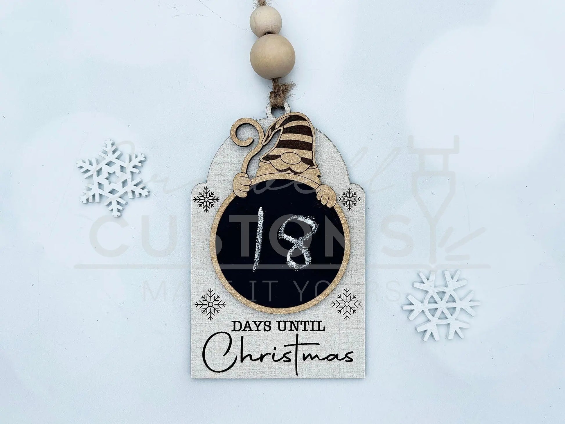 Christmas Countdown Chalkboard Ornament 