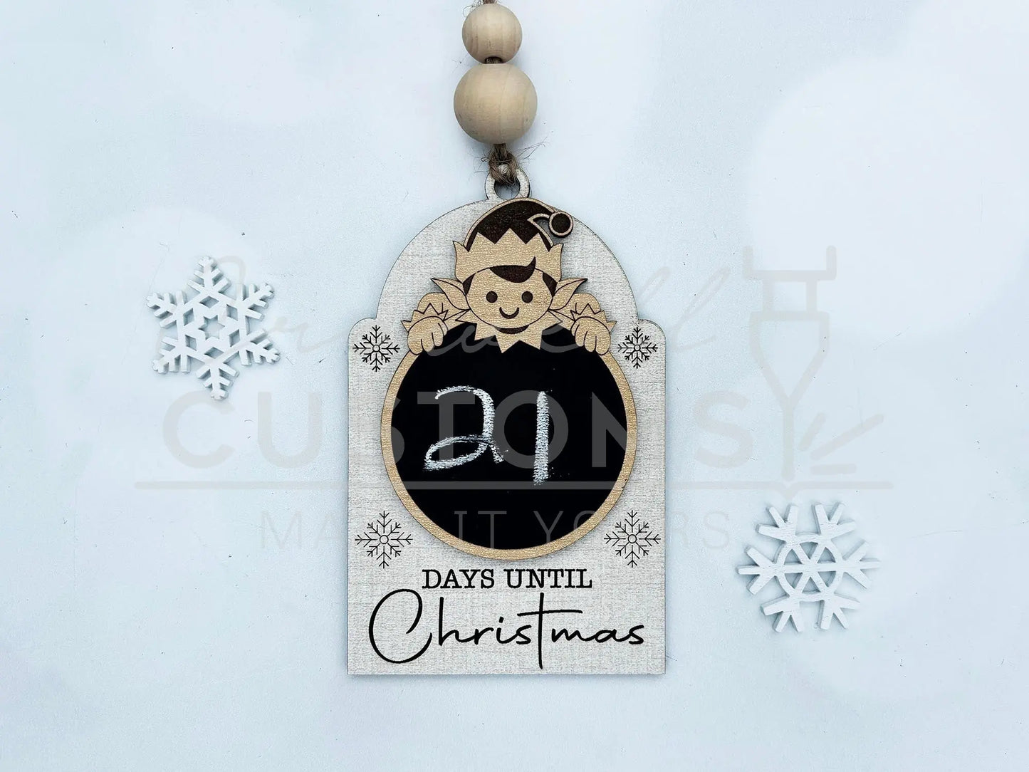 Christmas Countdown Chalkboard Ornament 