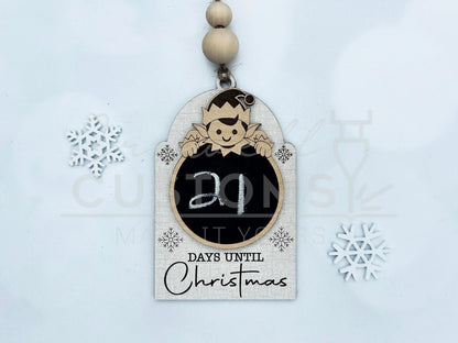 Christmas Countdown Chalkboard Ornament 