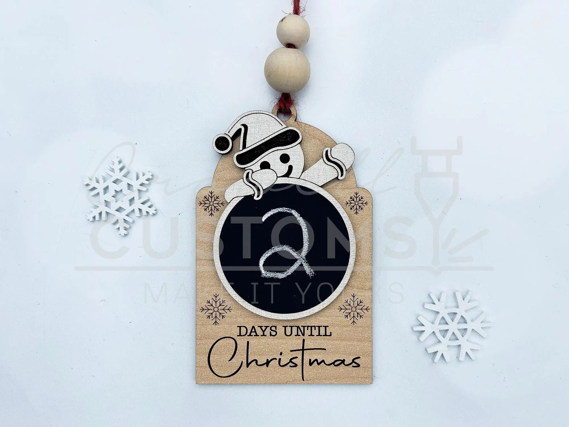 Christmas Countdown Chalkboard Ornament 